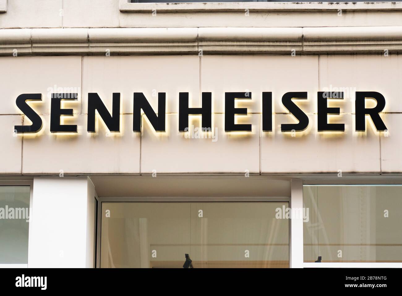 German audio company Sennheiser logo Stock Photo Alamy