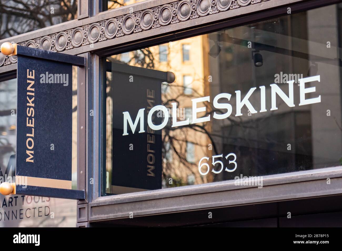 Italian manufacturer, papermaker and product designer Moleskine logo Stock Photo Alamy