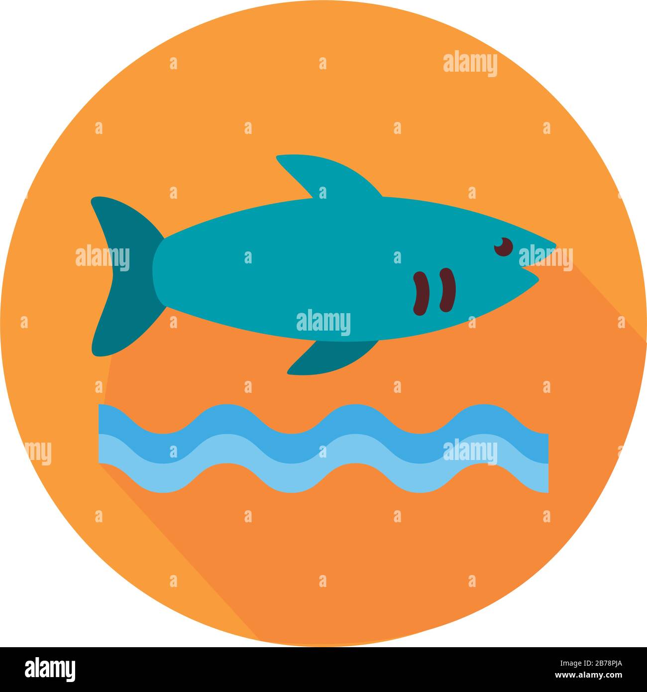 shark sea animal block style icon Stock Vector Image & Art - Alamy