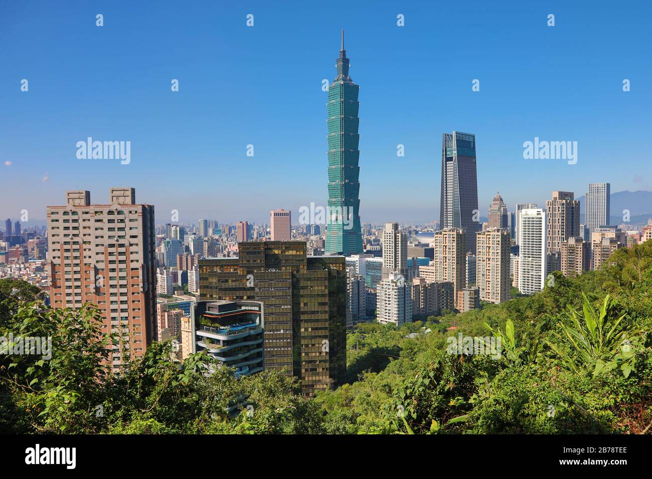 Taipei 101 skyscraper in Xinyi District, Taipei, Taiwan Stock Photo