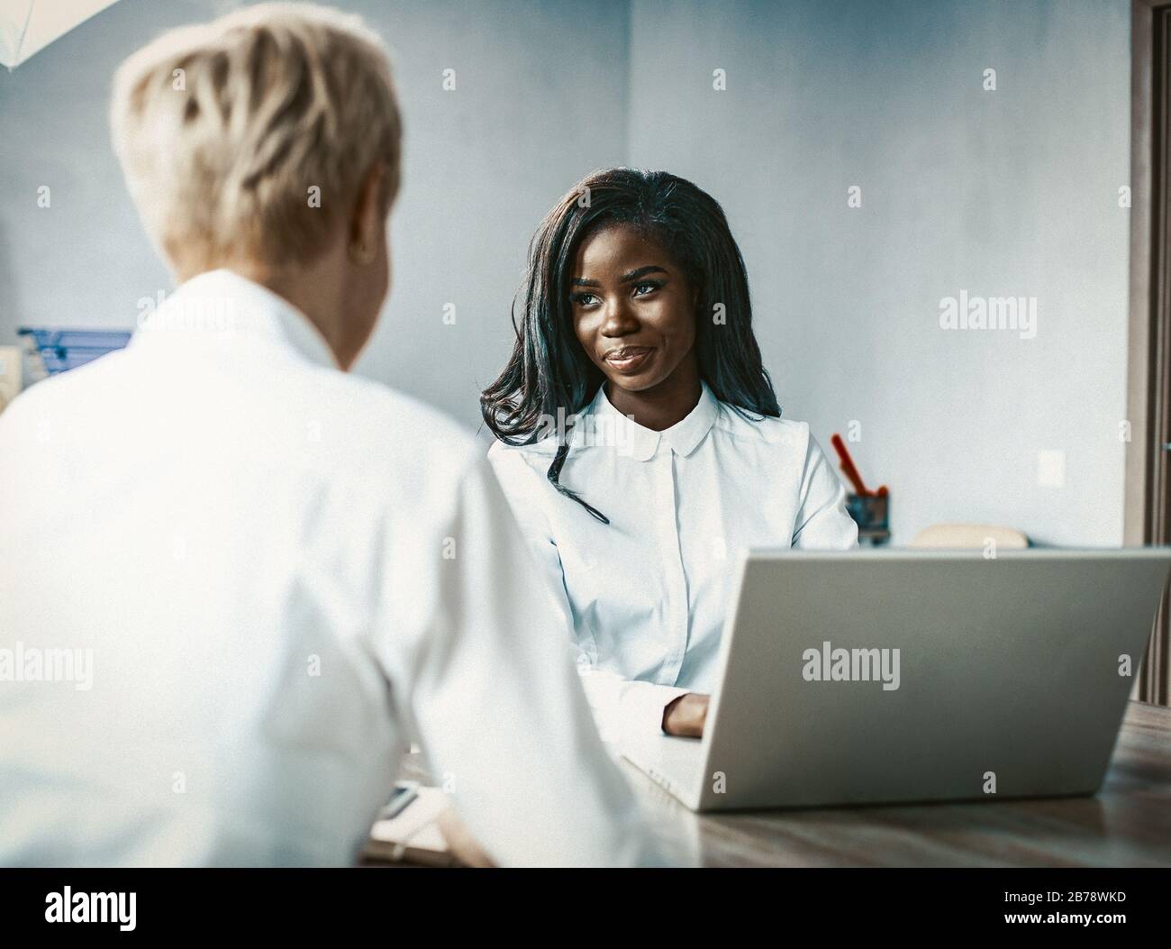Smilling African Business Woman Or Doctor Stock Photo