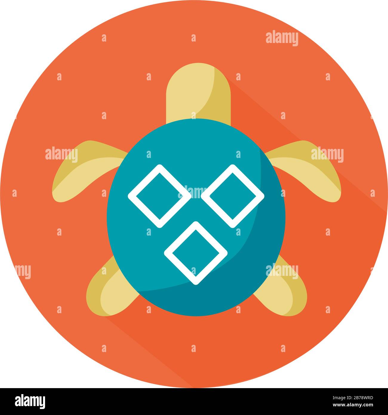 turtle sea animal block style icon Stock Vector Image & Art - Alamy