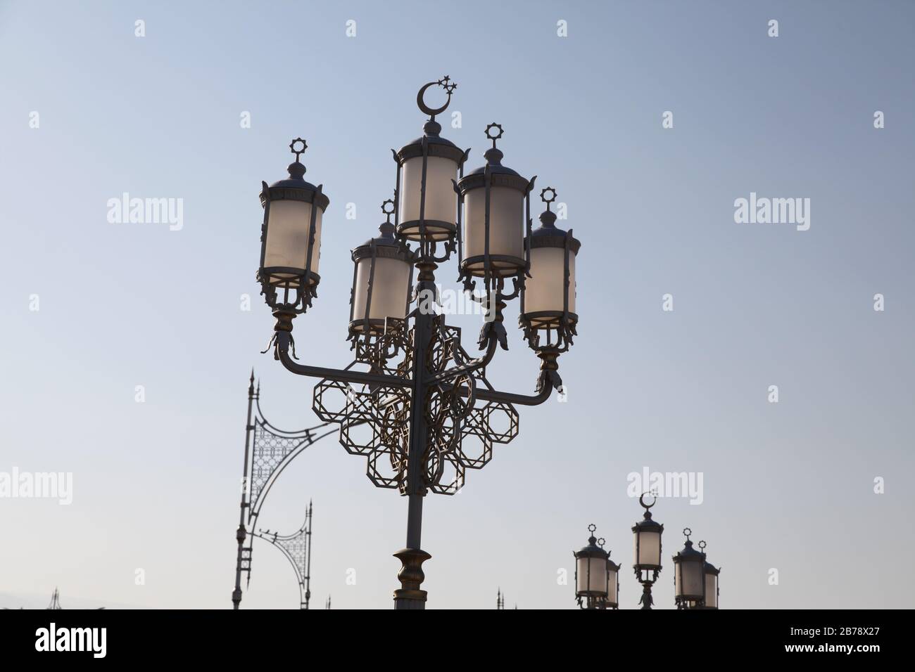 Turkmenistan Ashgabat: Monument of independence Stock Photo