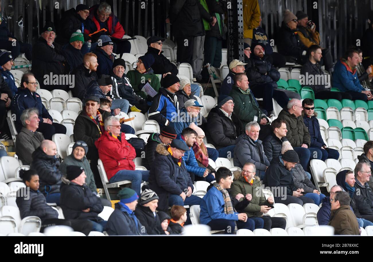 Fans in the stands during the Vanarama National League North match at Horsfall Stadium, Bradford. Stock Photo