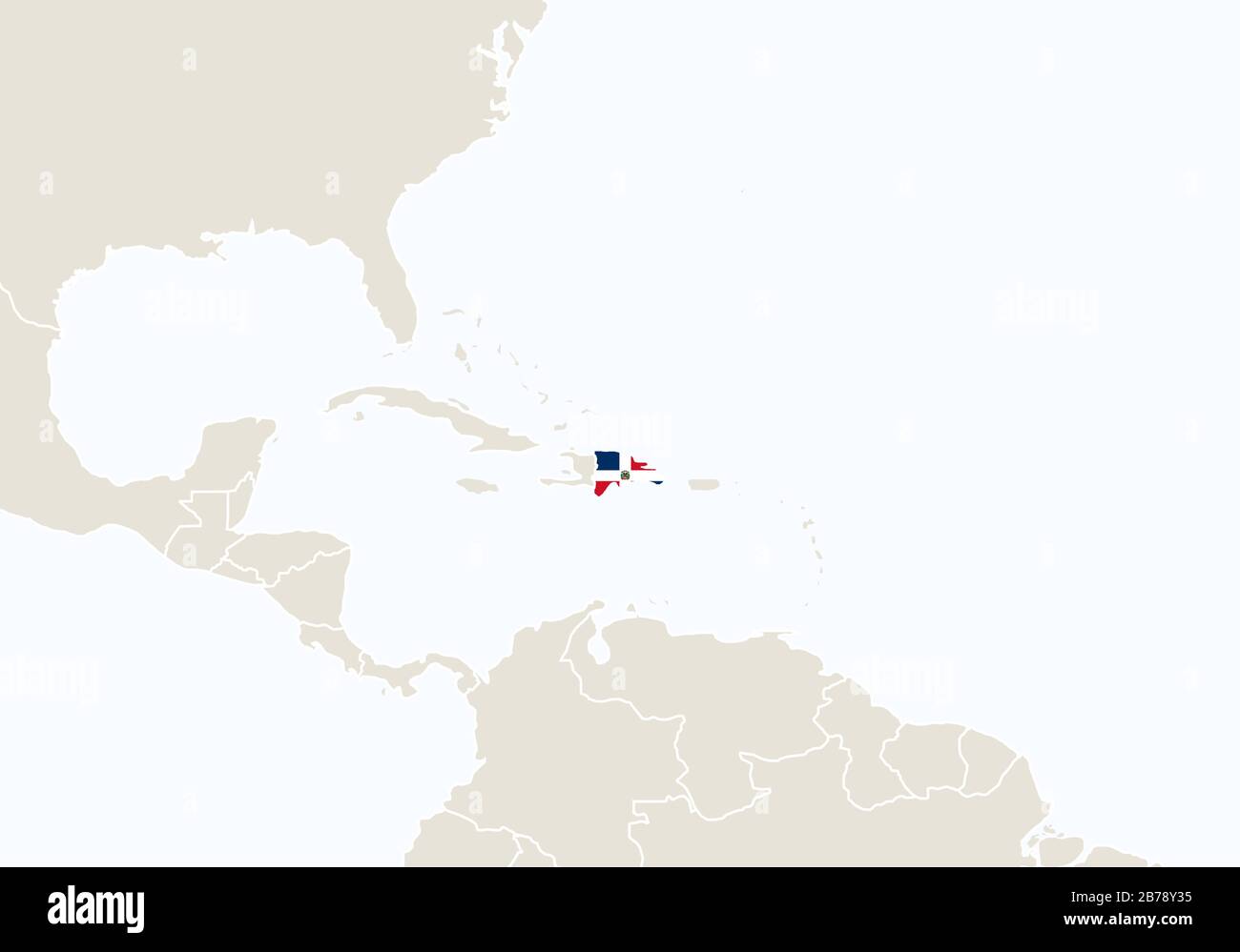 Dominican Republic South America Map South America With Highlighted Dominican Republic Map. Vector Illustration  Stock Vector Image & Art - Alamy