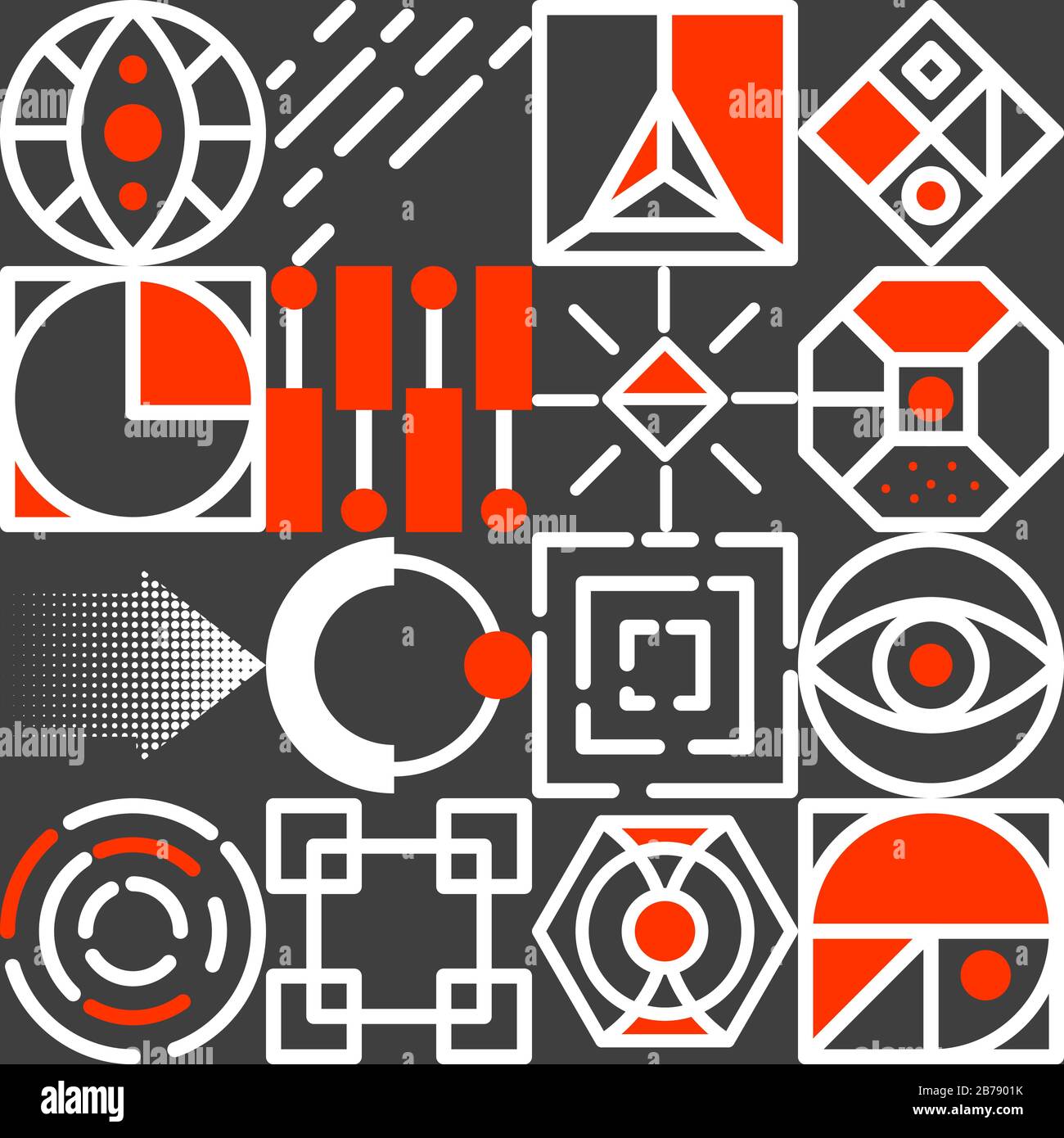 Creative memphis style background, vanguard seamless pattern in 80s ...