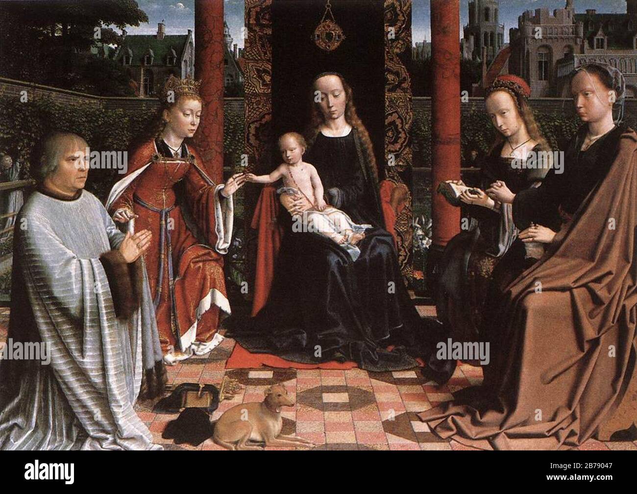 Gerard David - The Mystic Marriage of St Catherine Stock Photo