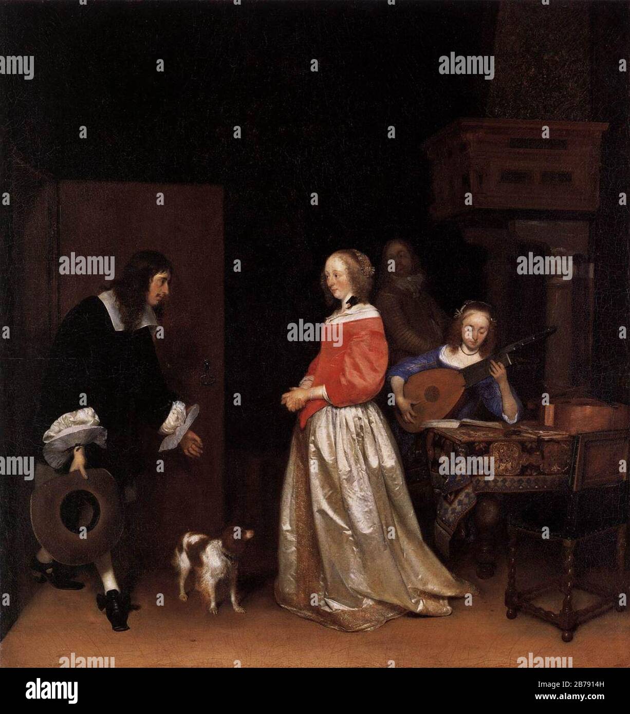 Gerard ter Borch (II) - The Suitor's Visit Stock Photo