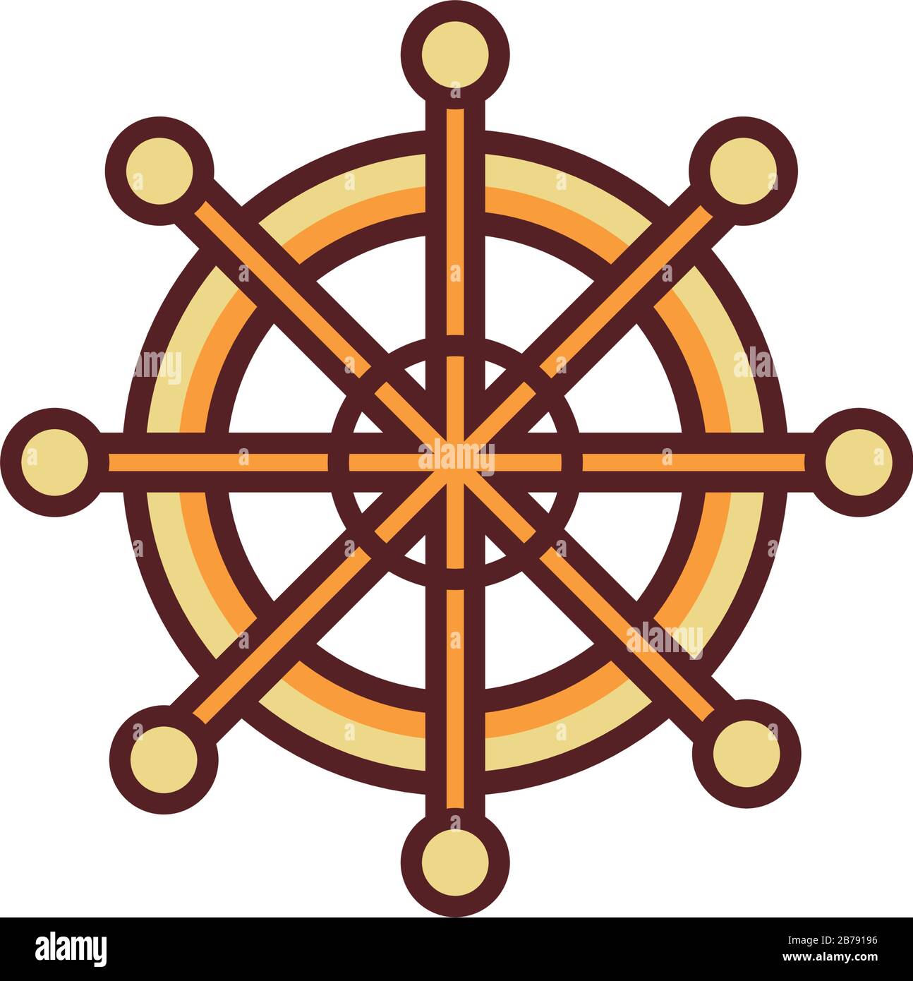 helm of ship line color style icon Stock Vector Image & Art - Alamy
