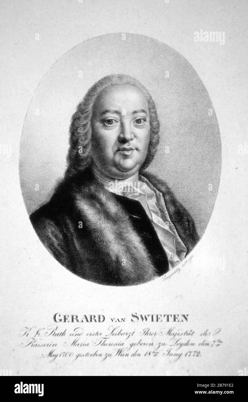 Gerard van Swieten Litho Stock Photo Alamy