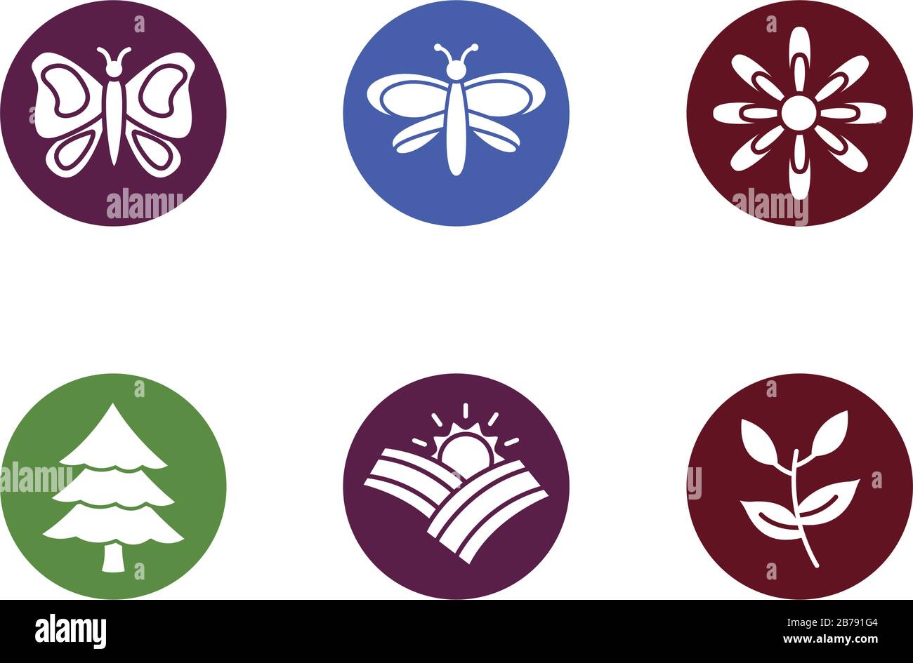 bundle of spring set block icons Stock Vector Image & Art - Alamy