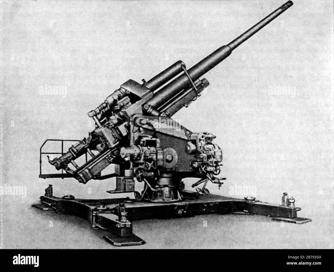 German 12.8 cm Flak 40 - static mount. Stock Photo