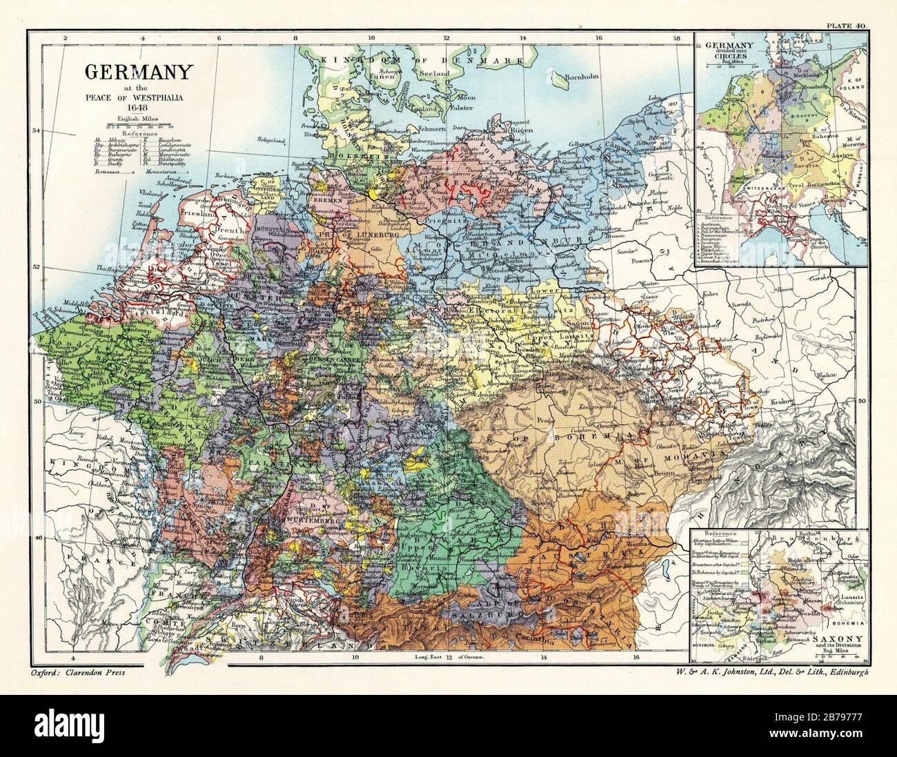 Germany at the Peace of Westphalia (1648). Stock Photo