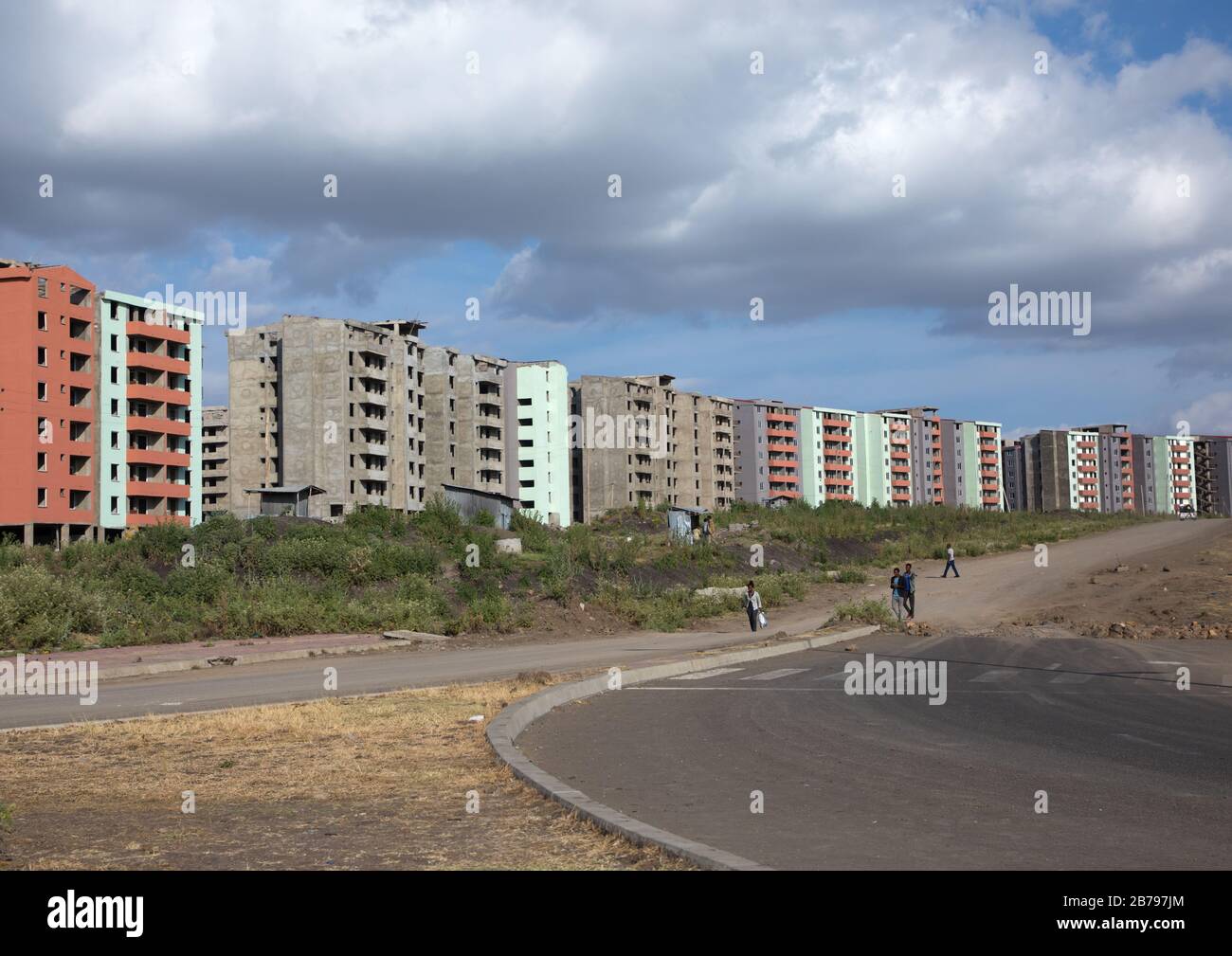 New apartments blocks, Addis Ababa Region, Addis Ababa, Ethiopia Stock
