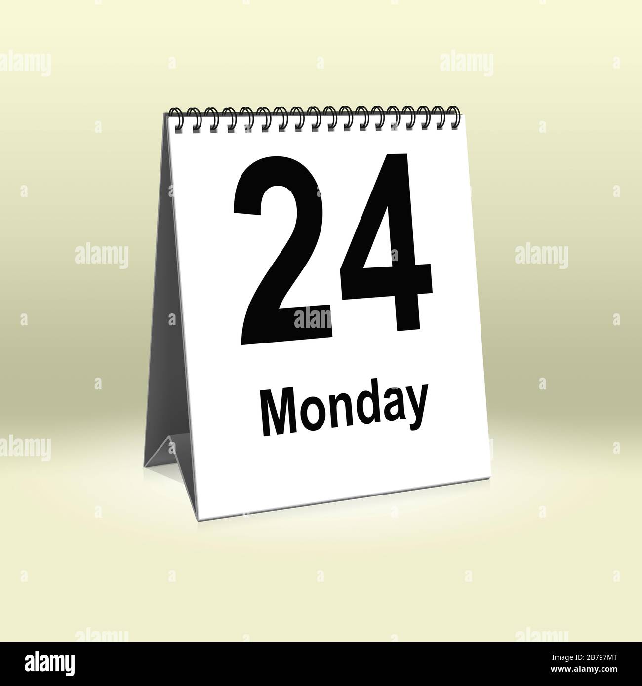 A calendar for the desk shows Monday 24th | Ein Kalender für den ...
