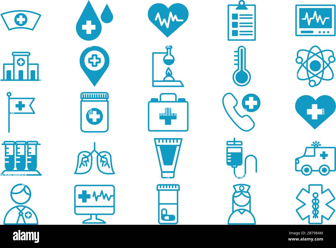 bundle of medical set icons Stock Vector Image & Art - Alamy