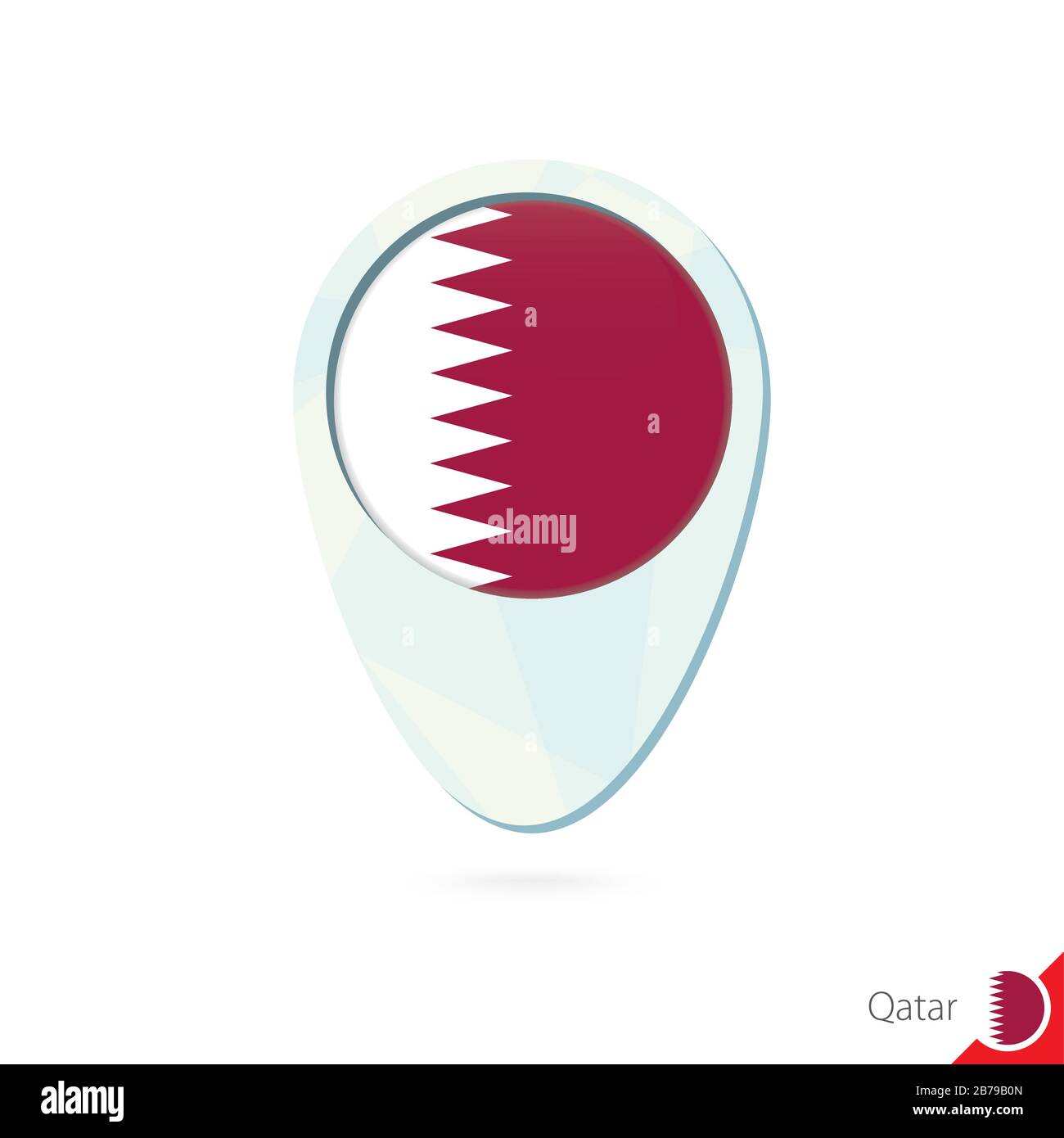 Flag Qatar Round Glossy Icon High Resolution Stock Photography And Images Alamy
