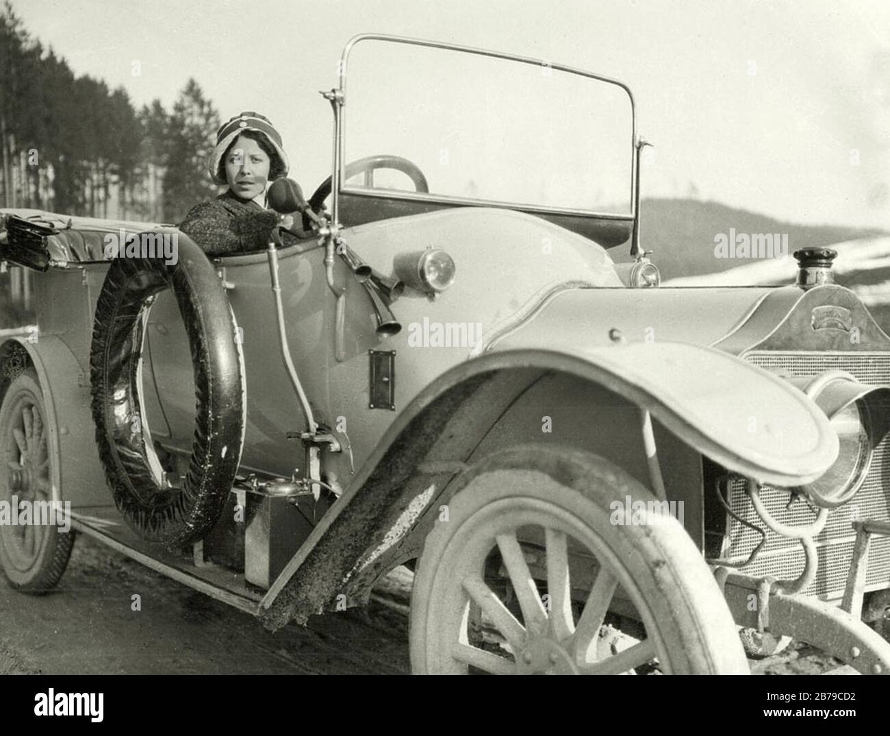 Gertrud Dübi-Müller in her Pic-Pic 1911 (unknown photographer). Stock Photo