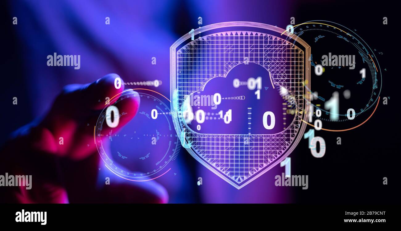A Network concept with connecting dots and lines Stock Photo