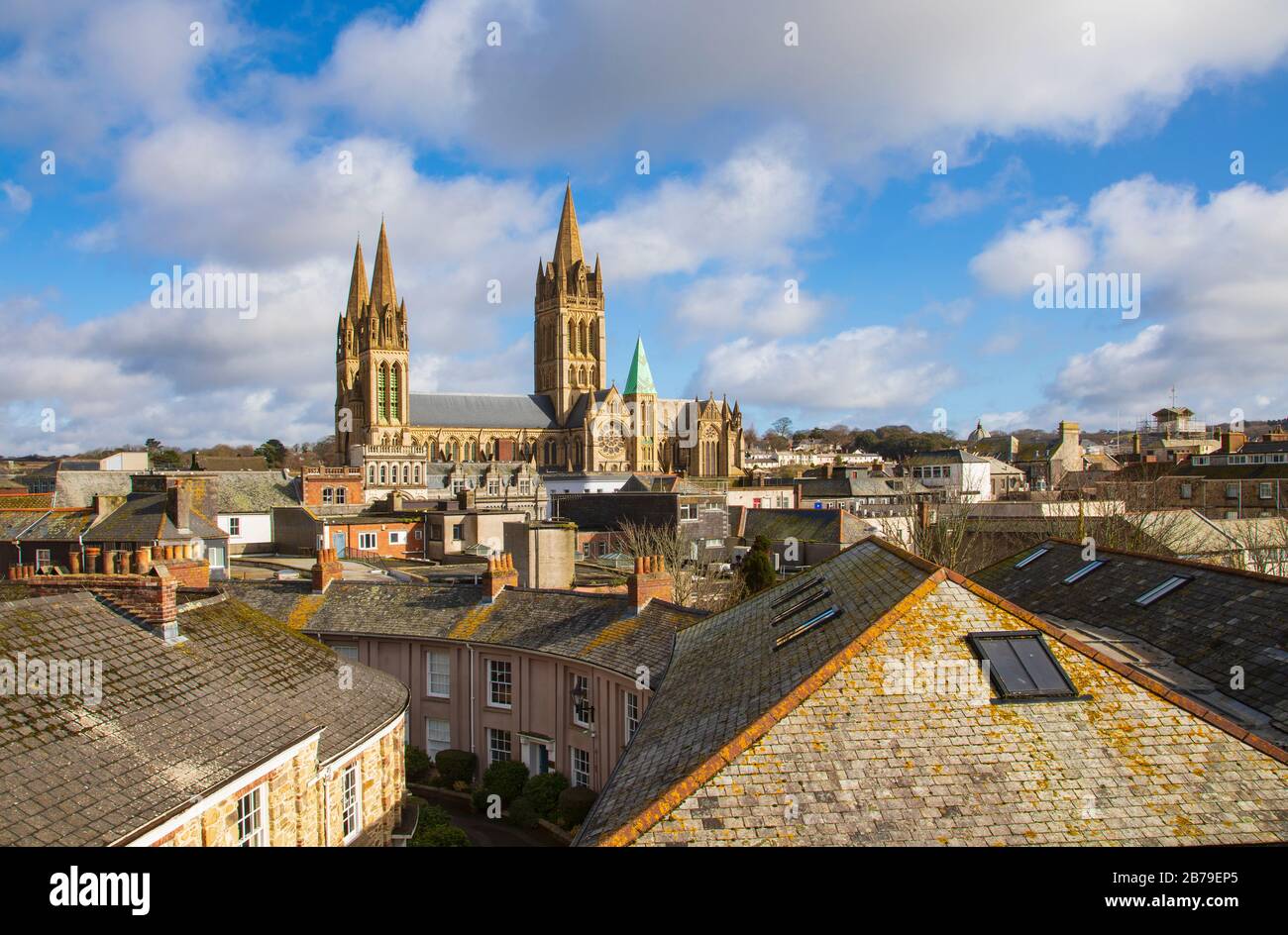 Truro Cathedral Cornwall Stock Photo