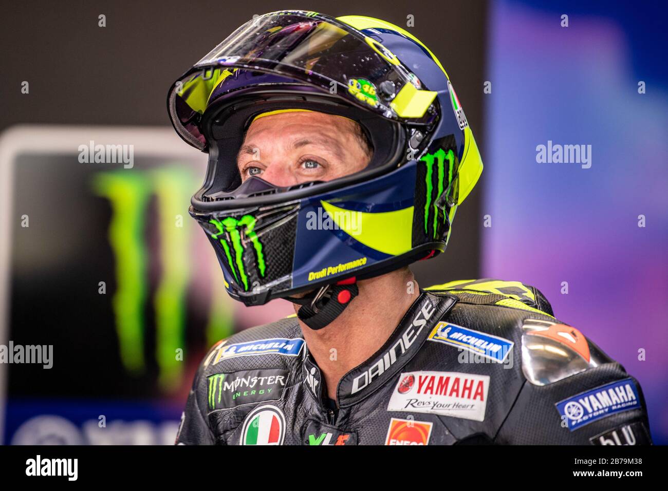 italian motogp rider , number 46 valentino rossi , of the yamaha ...