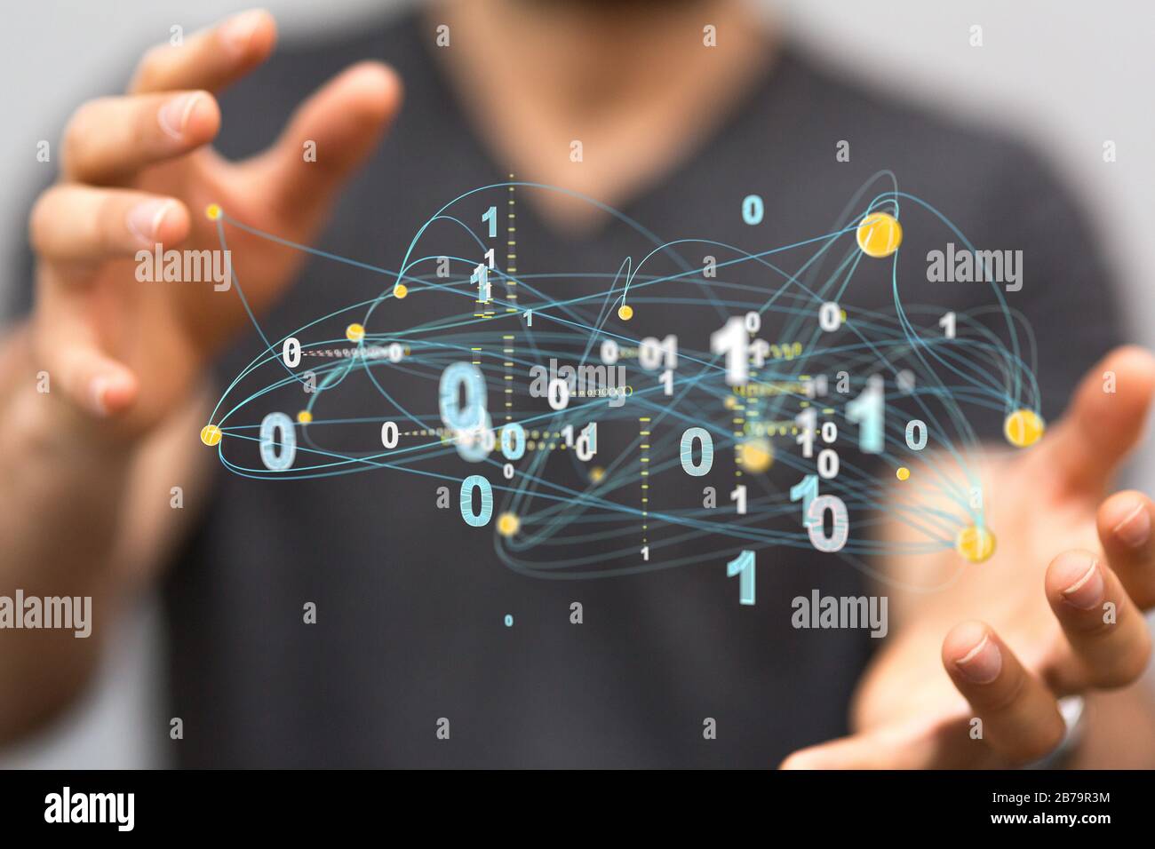 A connected symbols for digital, interactive and global communication ...
