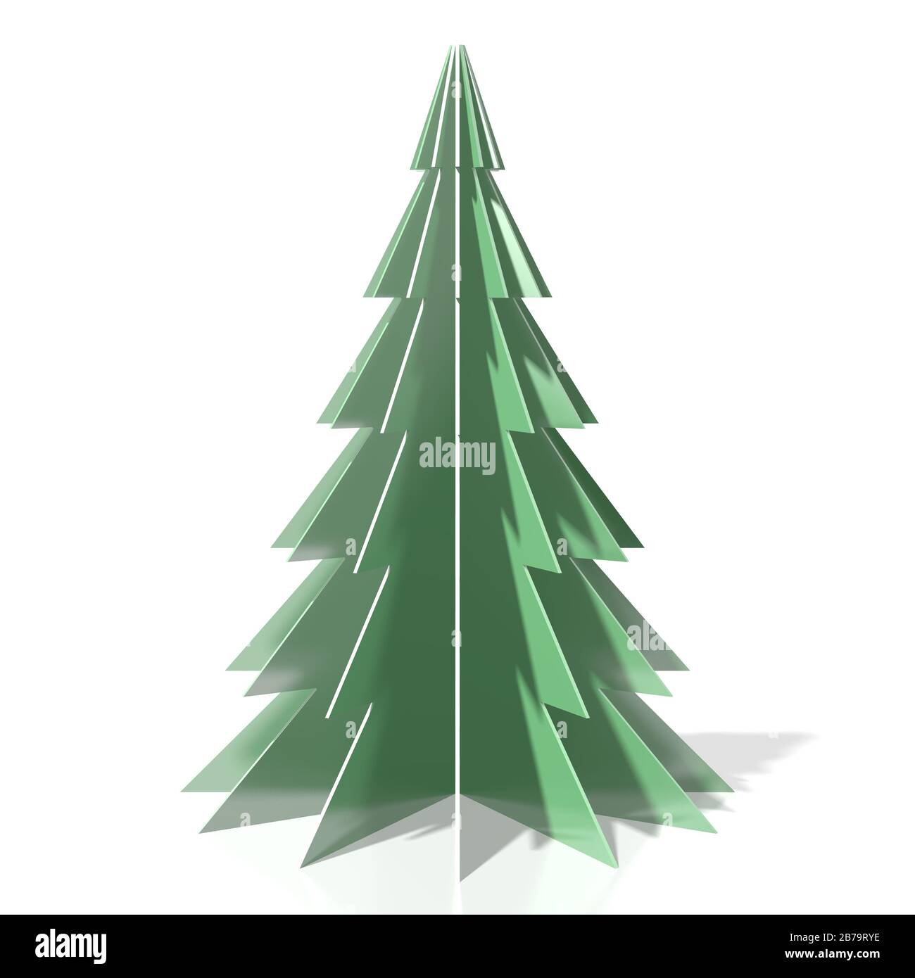 Geometrical christmas tree illustration - isolated on white background ...