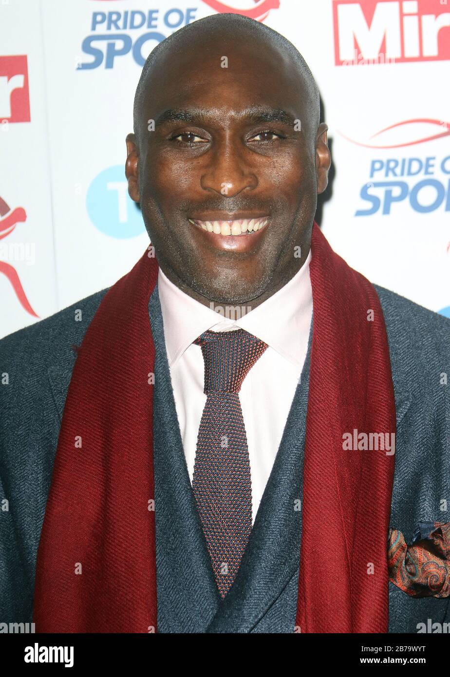 Nov 22, 2017 - London, England, UK - Pride of Sport Awards 2017, Grosvenor House Hotel - Red Carpet Arrivals Photo Shows: Sol Campbell Stock Photo