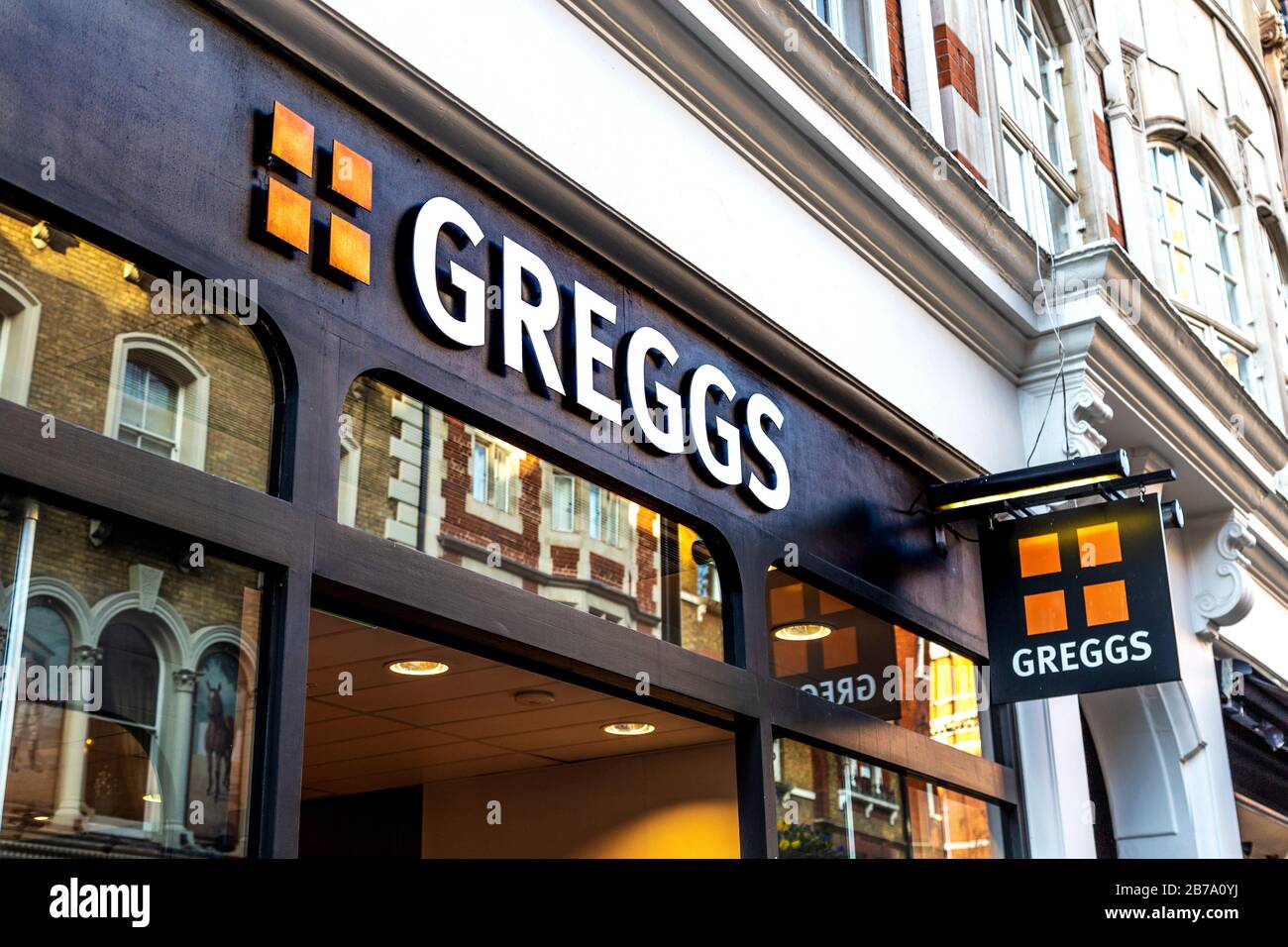 Front of a Greggs store, London, UK Stock Photo Alamy