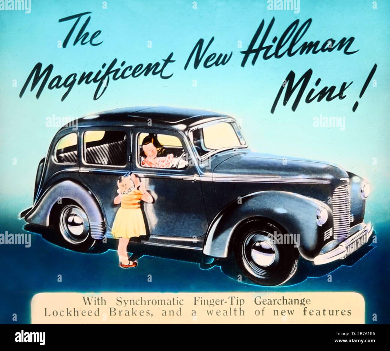 Hillman Minx cinema advertisement, probably 1940s Stock Photo