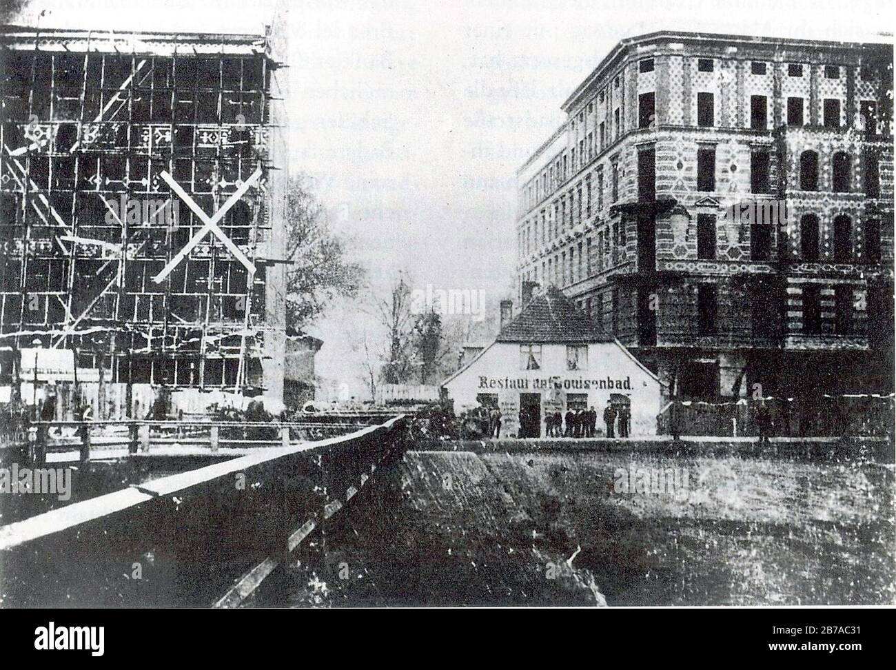 Gesundbrunnen Badstraße Luisenbad Abriss 1892. Stock Photo