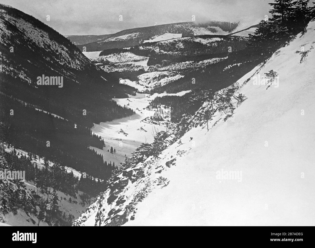 der Riesengrund im Riesengebirge, historische Aufnahme, ca. 1920, Schlesien, Deutschland Stock Photo