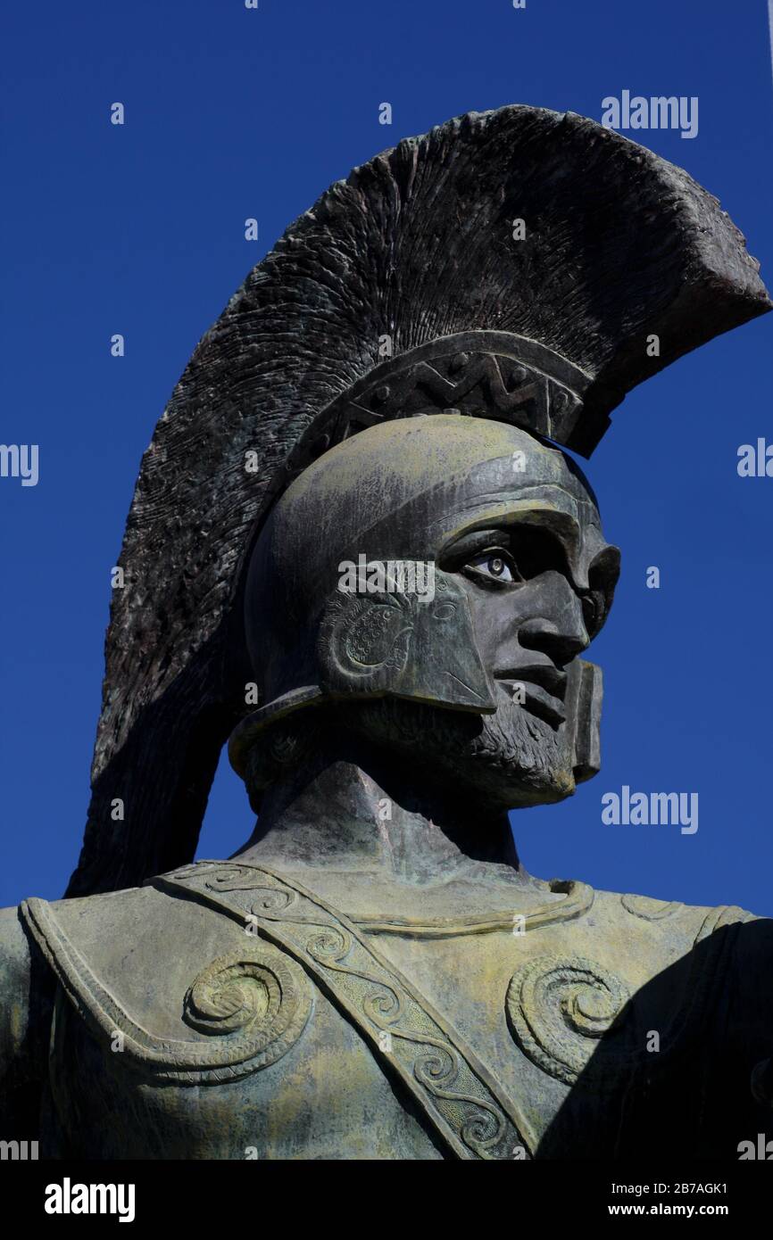 The King Leonidas Statue In Sparta Greece Stock Photo Alamy