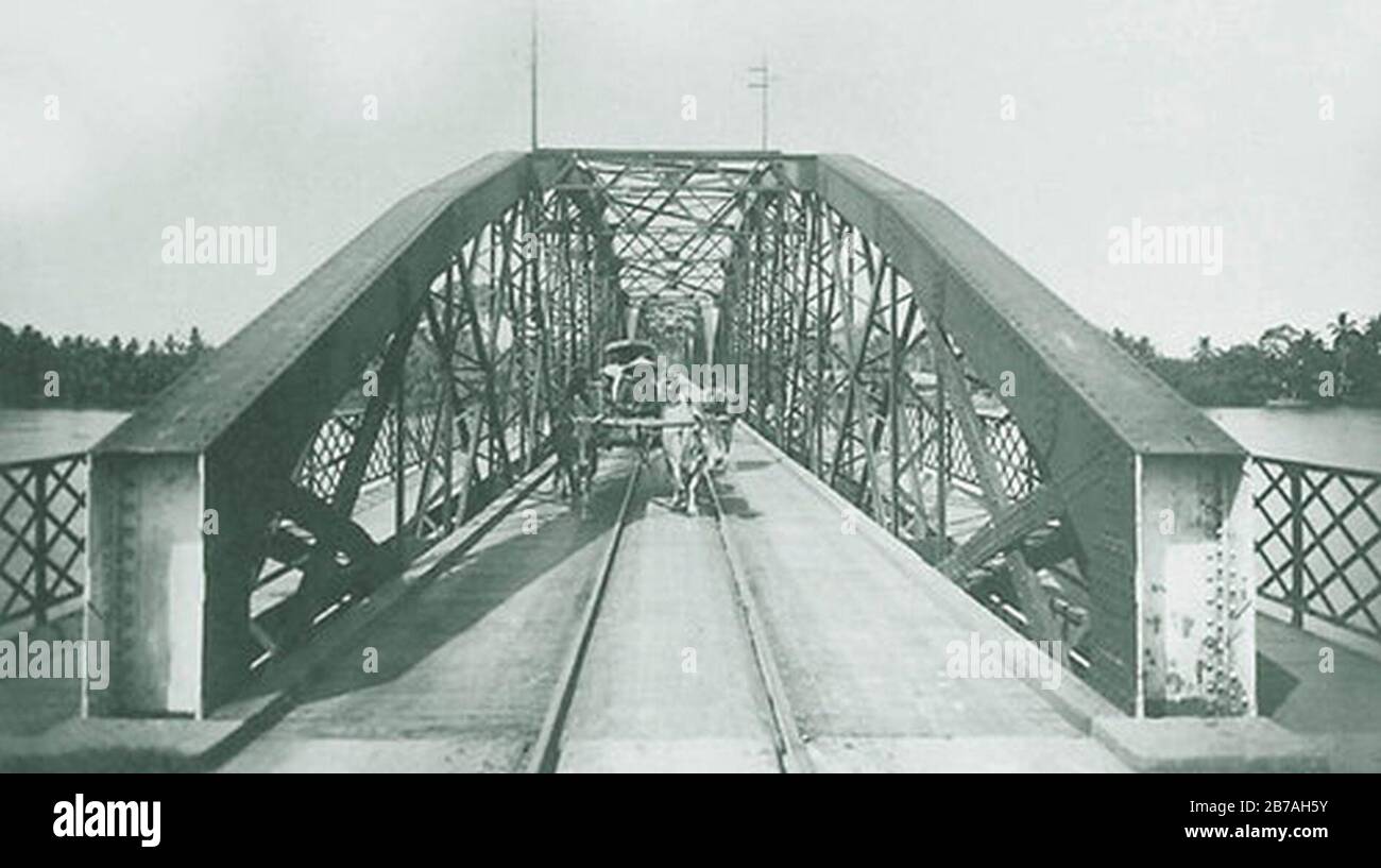 Ghenh Bridge in 20 century. Stock Photo