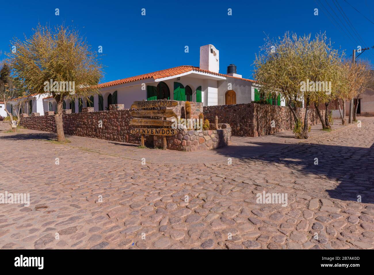 Colonial style house, community of Uquia, Quebrada de Humahuaca, Valley Humahuaca, Department Jujuy, NW Argentina, Latin America Stock Photo