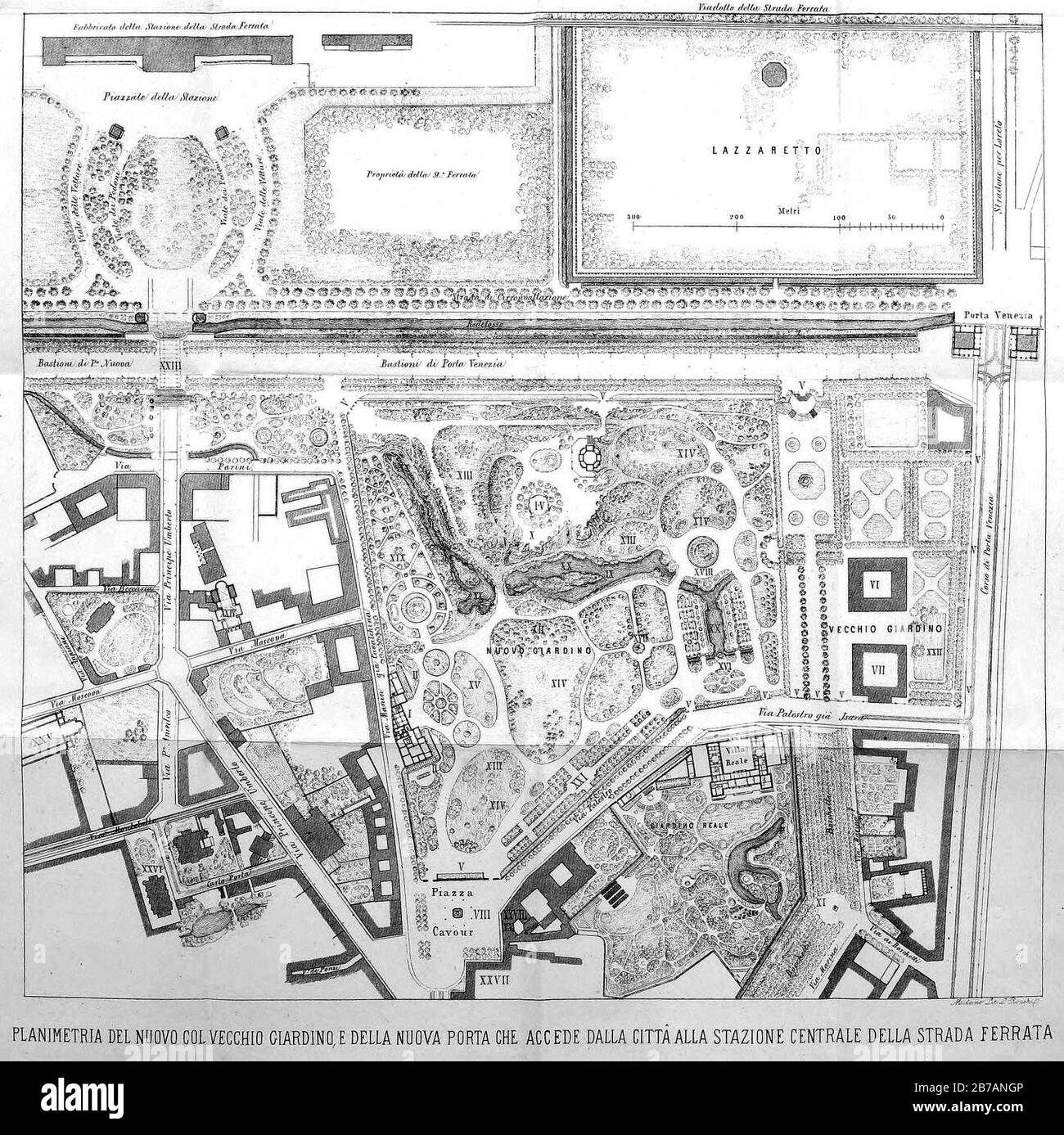 Giardini pubblici mappa. Stock Photo