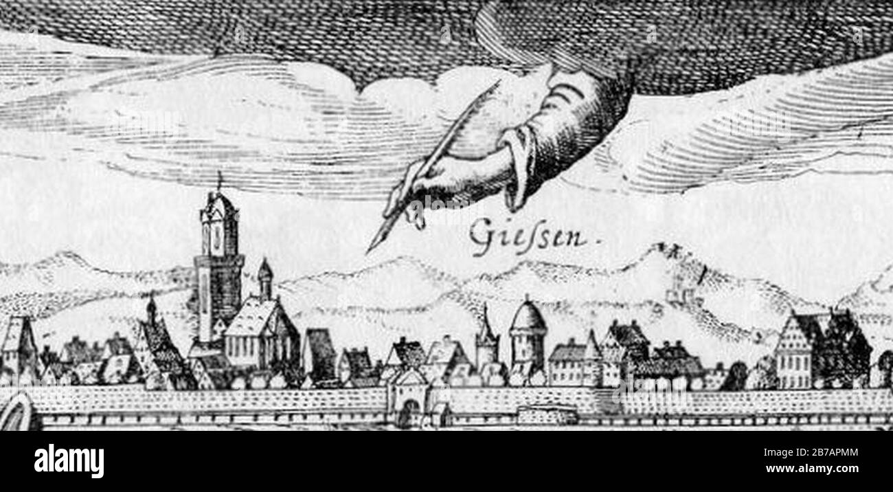 Giessen Historic View 1623 . Stock Photo