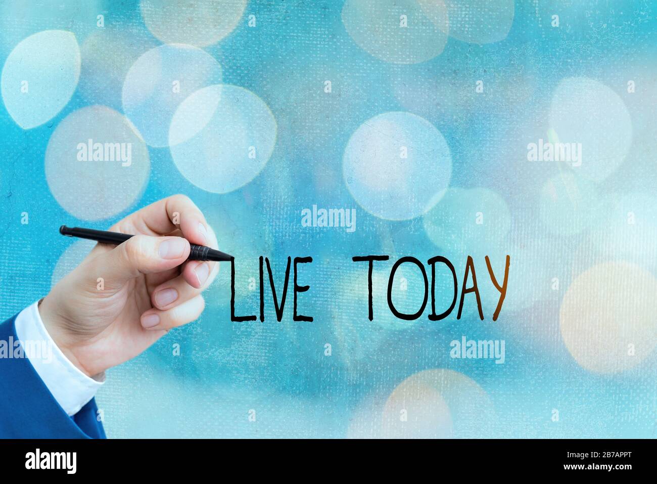 Conceptual Hand Writing Showing Live Today Concept Meaning Spend Your Life Doing What You Want Live In The Present Moment Stock Photo Alamy