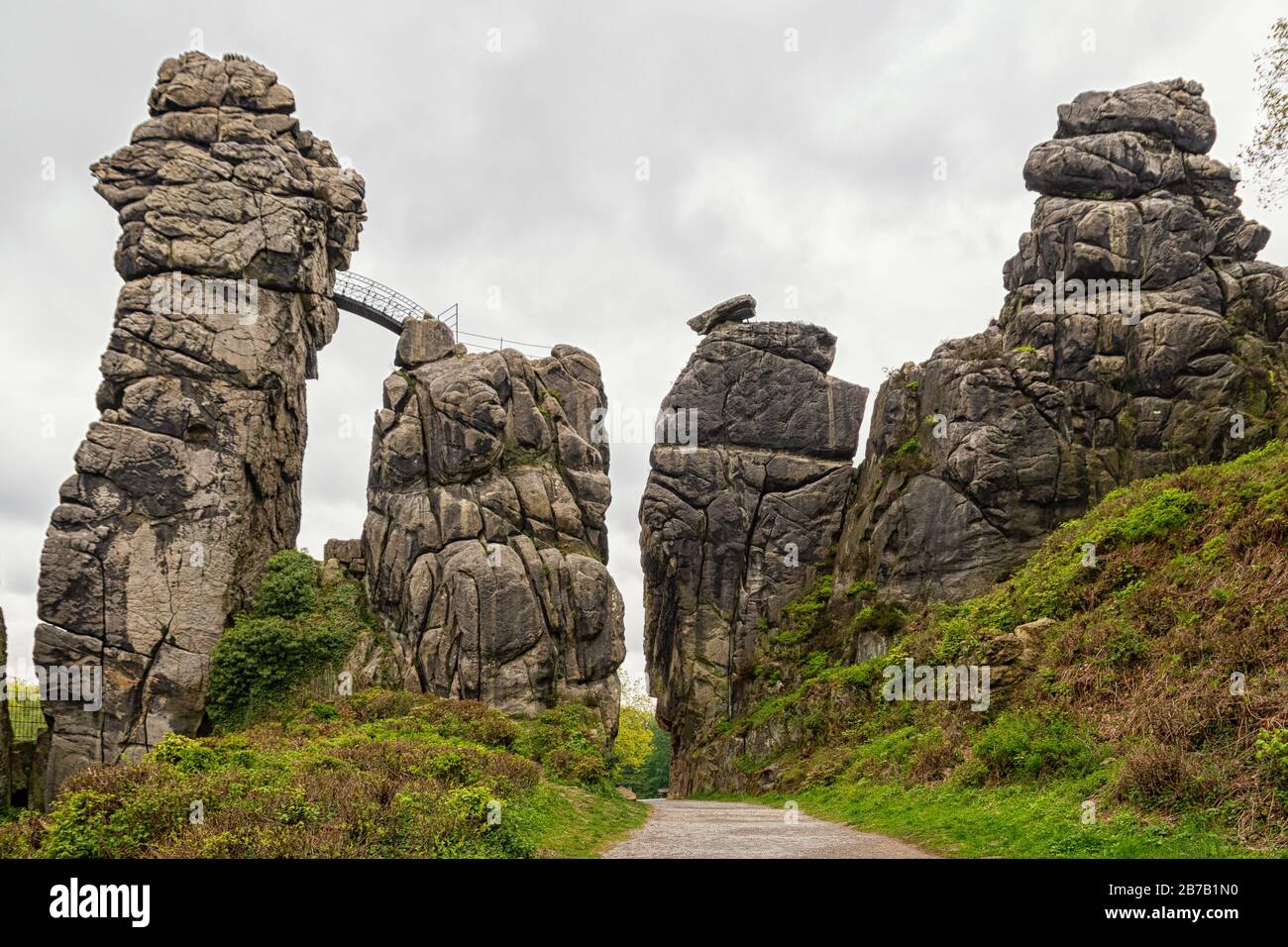 The Externsteine on the edge of the Teutoburg Forest in HornBad