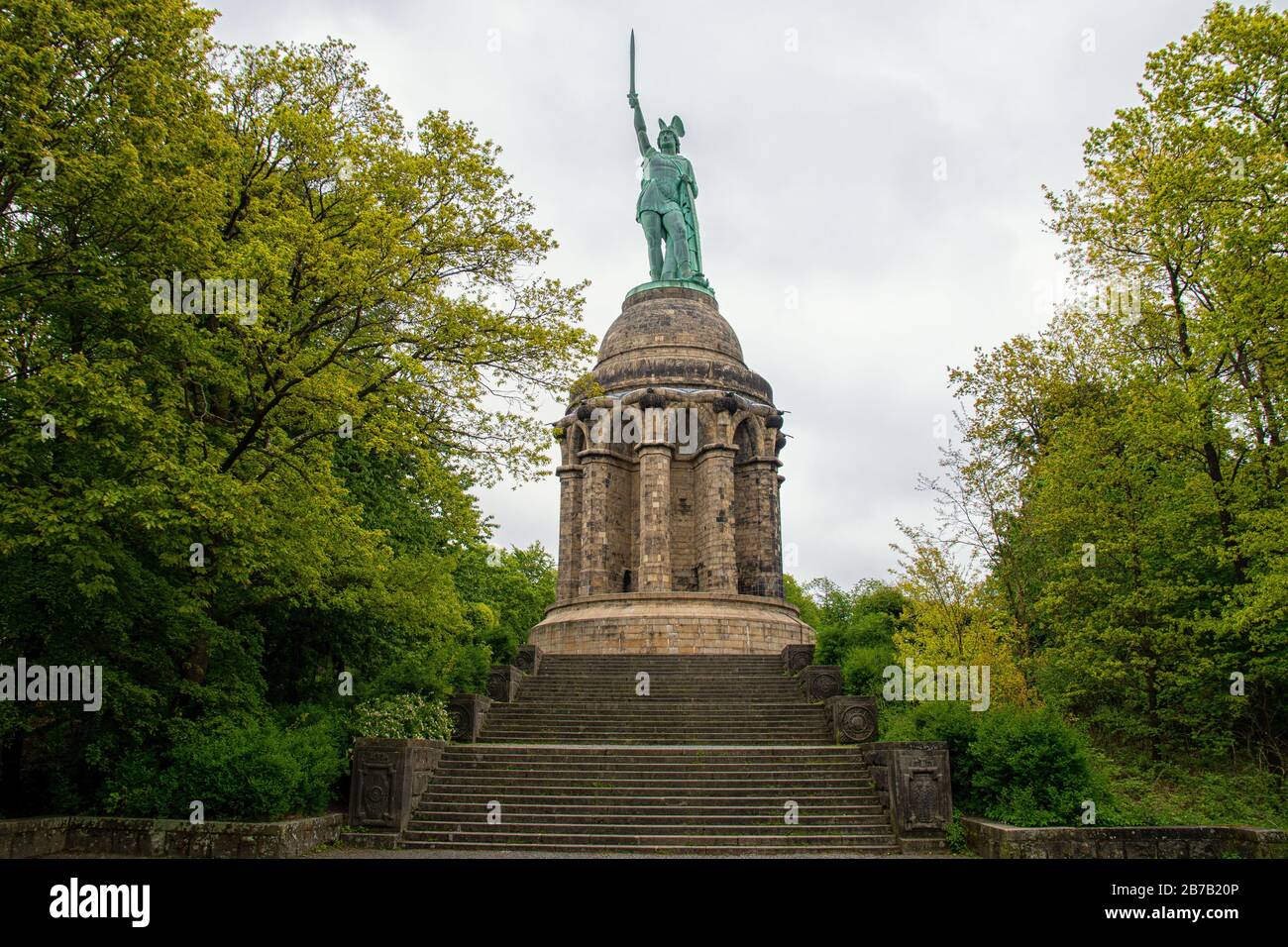 The Hermann Monument in the Teutoburg Forest near Detmold, Germany Stock Photo