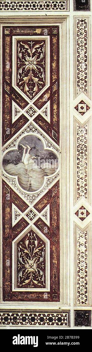 Giotto di Bondone - Jonah Swallowed up by the Whale (on the decorative band) Stock Photo