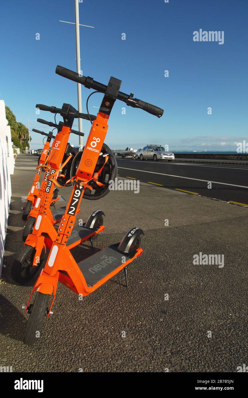 Orange and white scooter hires stock photography and images Alamy