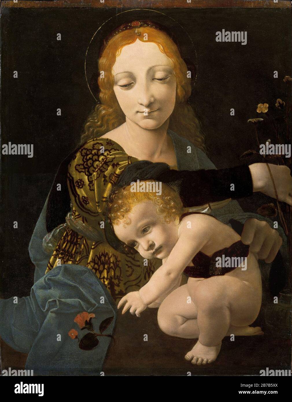 Giovanni Antonio Boltraffio - The Virgin and Child (The Madonna of the Rose) Stock Photo