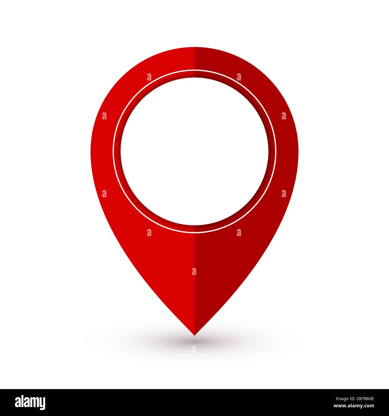 Map pointer icon in flat style. Navigator symbol isolated on white ...