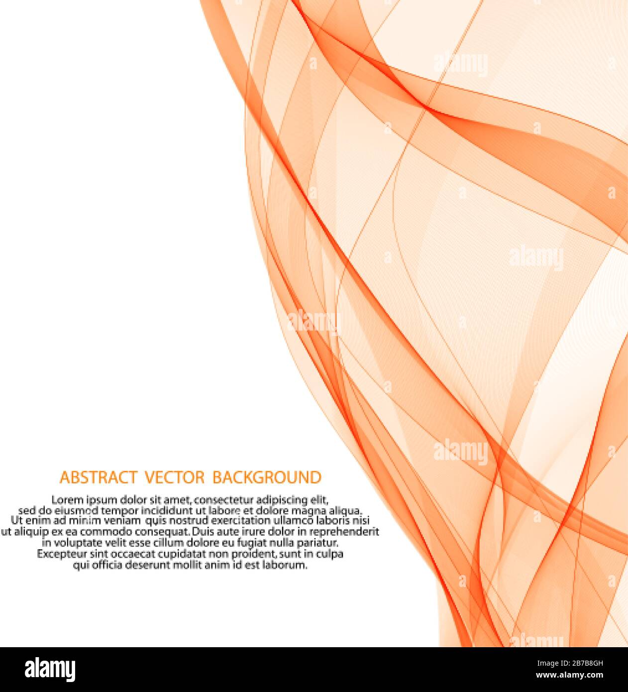 Vector abstract orange wave background for brochure design Stock Vector ...