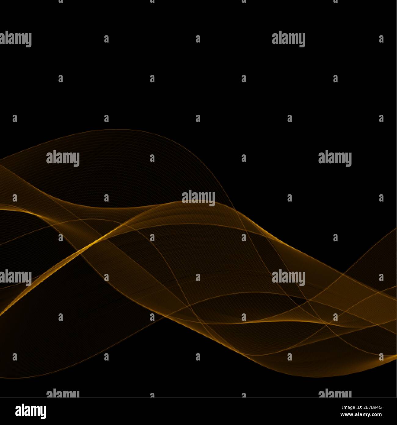Wavy lines on a black background. Abstract wave background Stock Vector ...