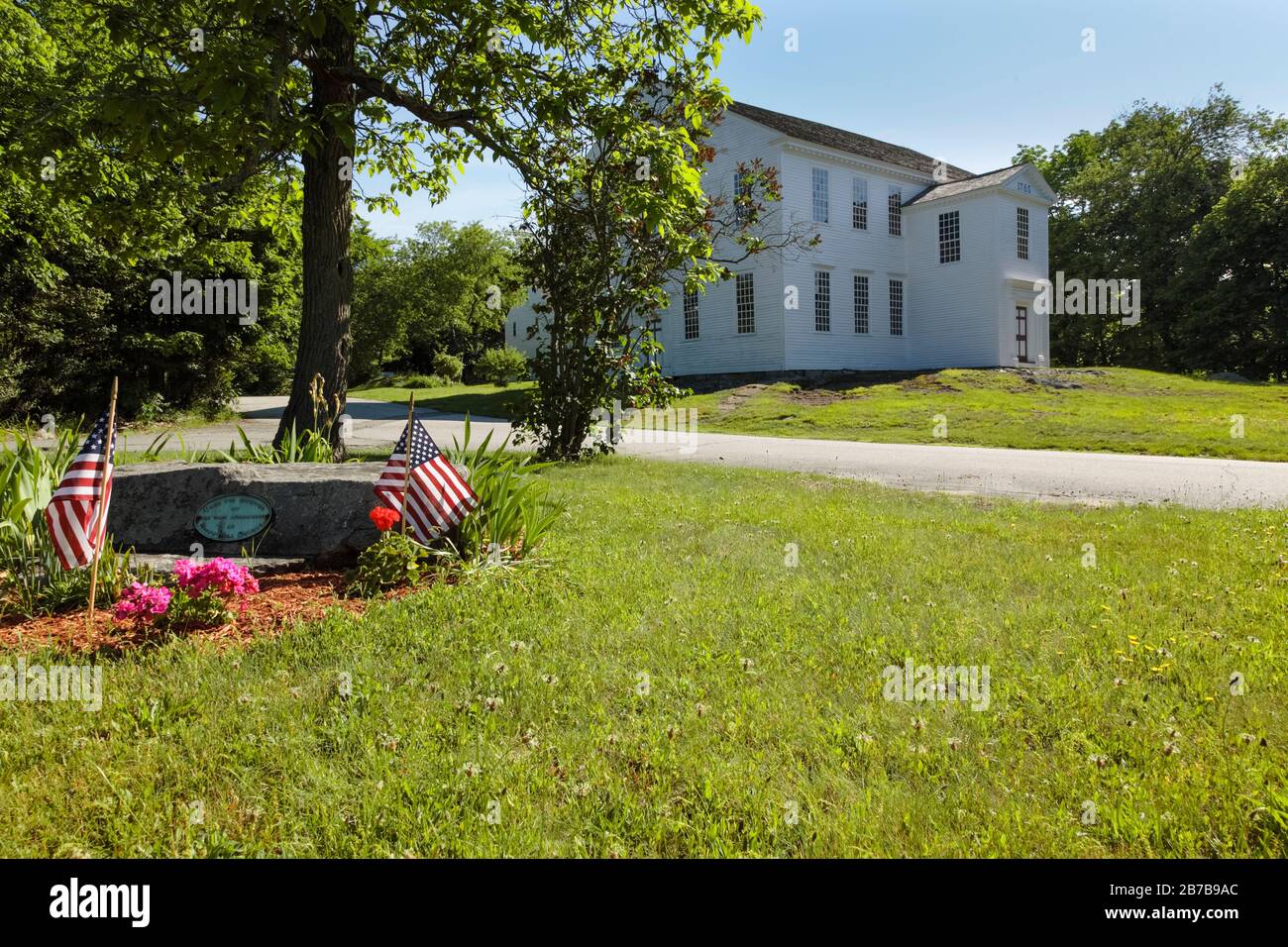 Rocky Hill Meeting House in Amesbury, Massachusetts. Built in 1785, the