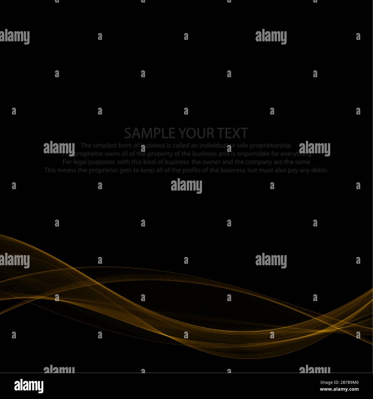 gold wave on black background. abstract curve line Stock Vector Image ...