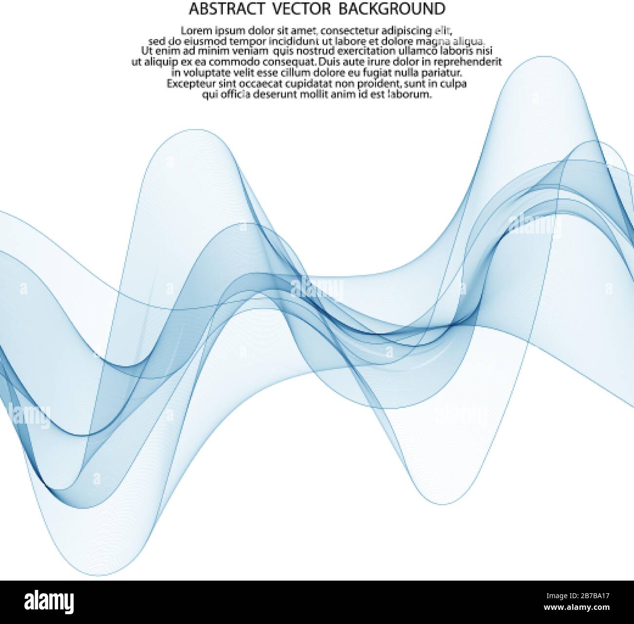 blue abstract wave. vector curved lines Stock Vector Image & Art - Alamy