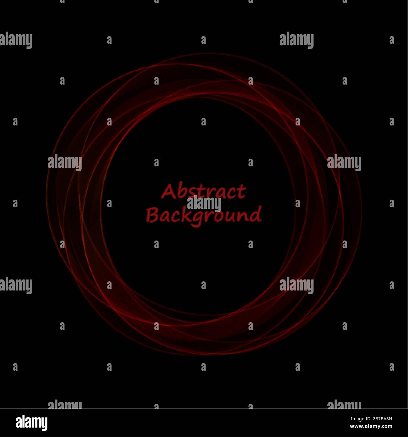 red neon circle. abstract vector illustration Stock Vector